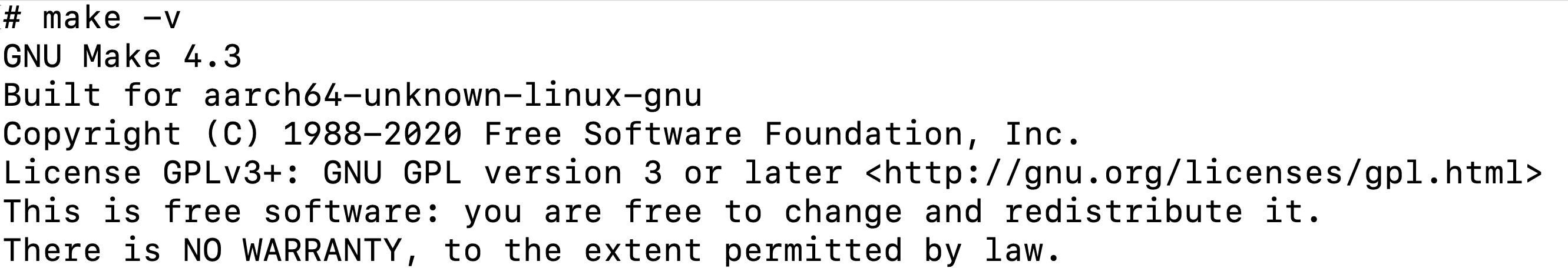 GNU-make-version